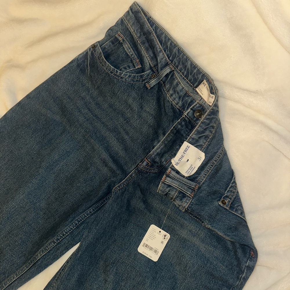 Free People Blue Boyfriend Jeans Classic Denim